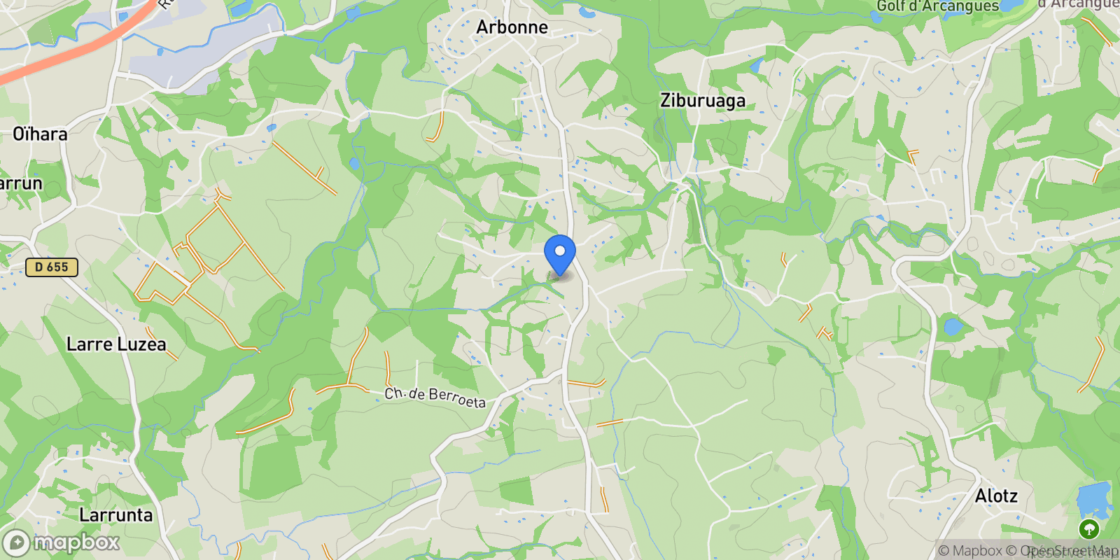Map showing Arbonne, Nouvelle-Aquitaine, France.