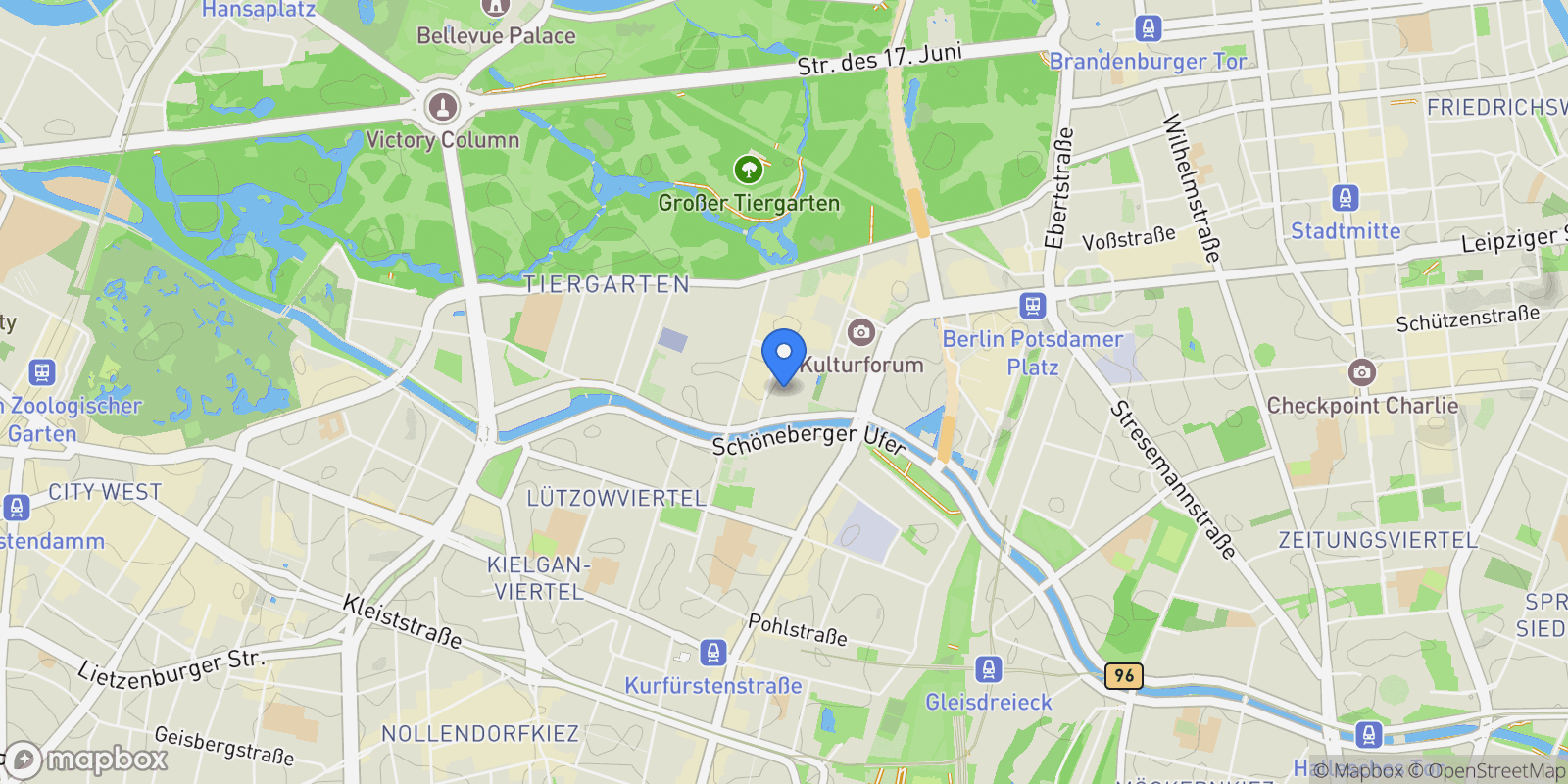 Map showing Berlin, BE 10785, Berlin, Berlin, Germany.