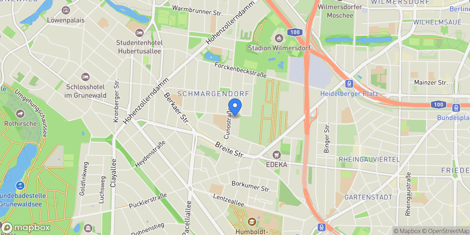 Map showing Berlin, BE 14199, Berlin, Berlin, Germany.