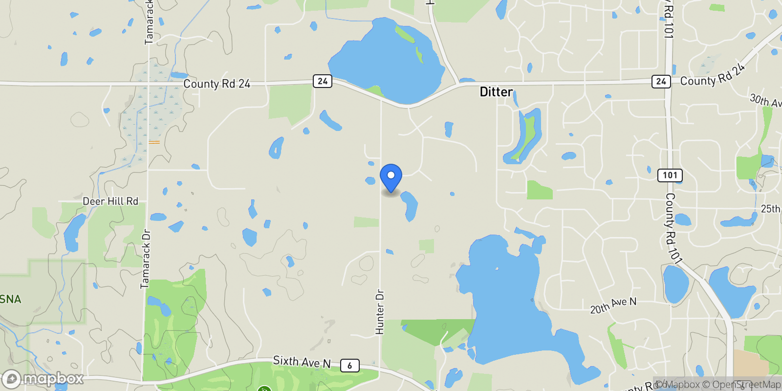 Map showing 1560 Hunter Drive, Medina, MN 55391, Medina, Minnesota, United States.