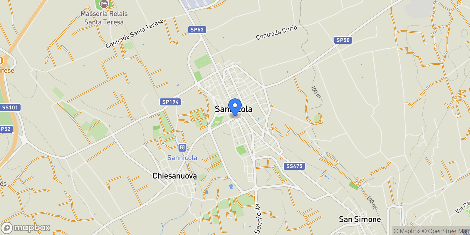 Map showing 73017 Sannicola, Province of Lecce, Italy, Sannicola, Apulia, Italy.