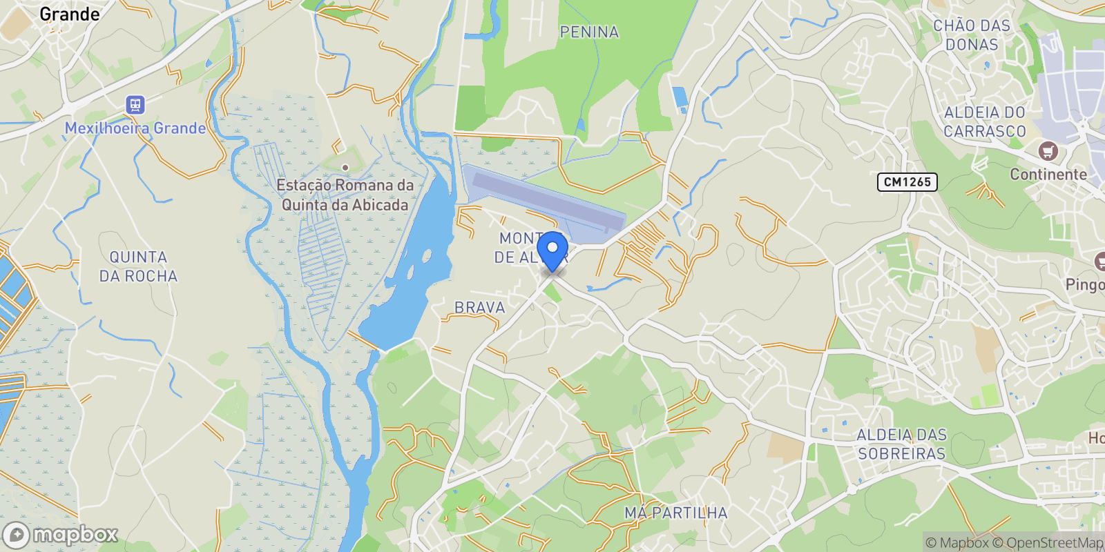 Map showing Montes de Alvor, Algarve, Alvor, Algarve, Portugal.