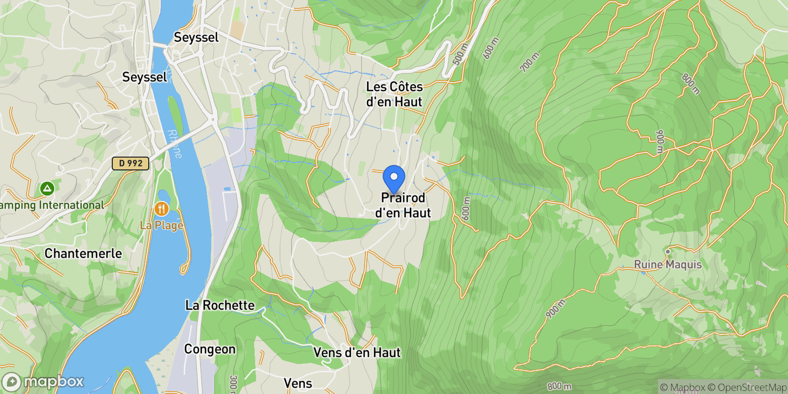 Map showing Seyssel, Auvergne-Rhône-Alpes, France.