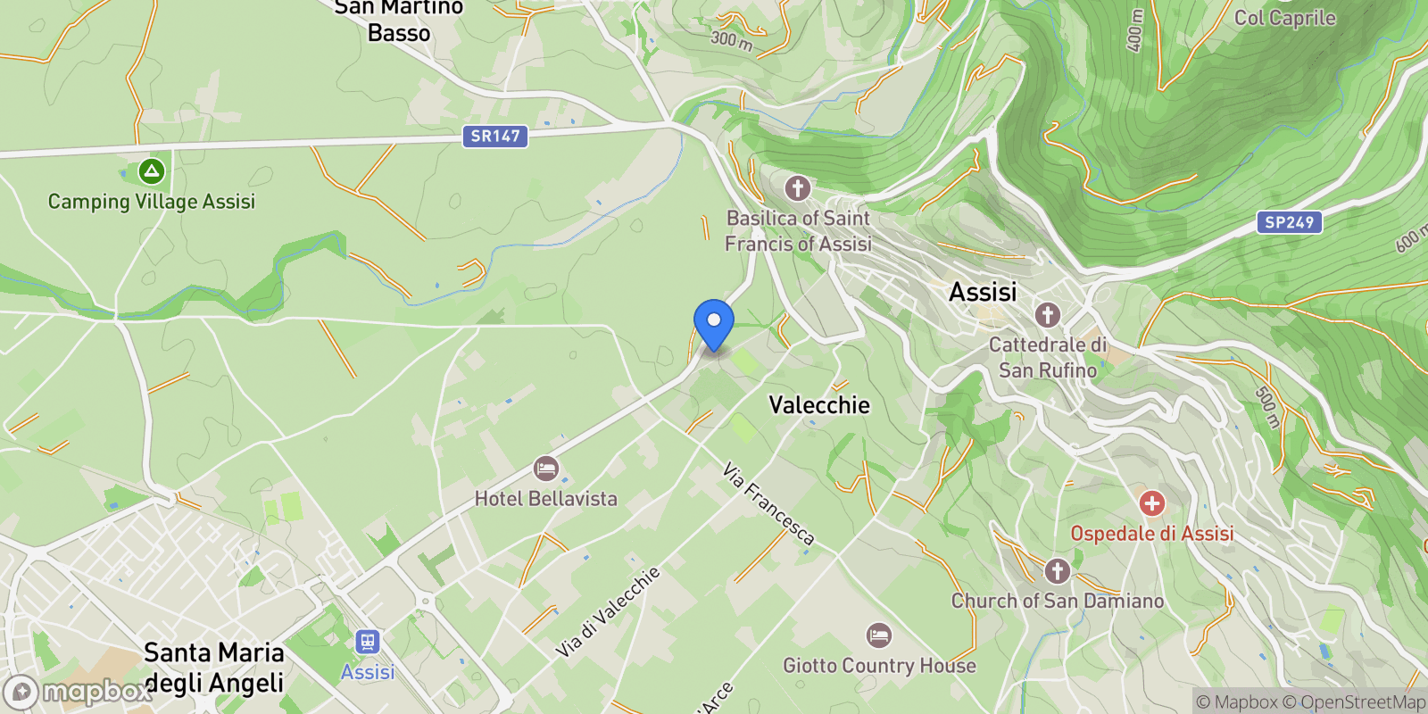 Map showing VIA BEATO PADRE LUDOVICO DA CASORIA 10, Umbria, Italy.