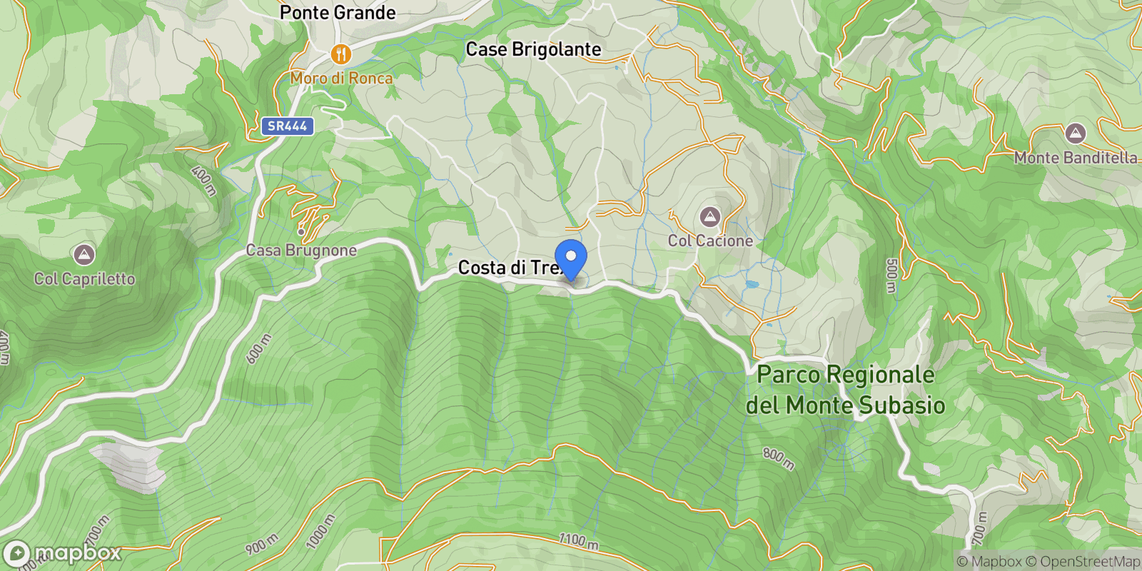 Map showing Costa di Trex 12 14 16, Umbria, Italy.