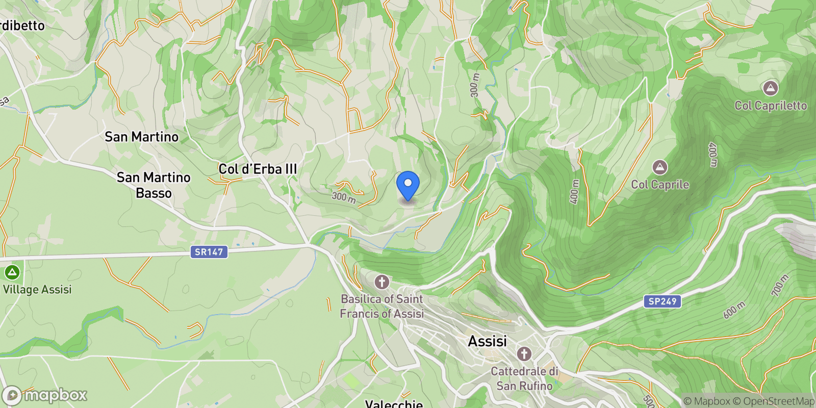 Map showing Via PONTE SAN VITTORINO 9, San Damiano, Umbria, Italy.