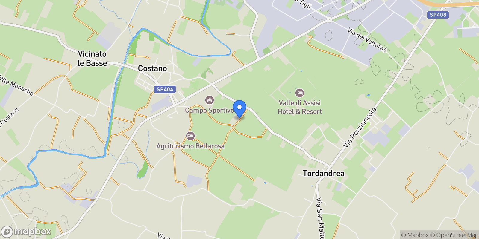Map showing via padule 8, Assisi, Umbria, Italy.