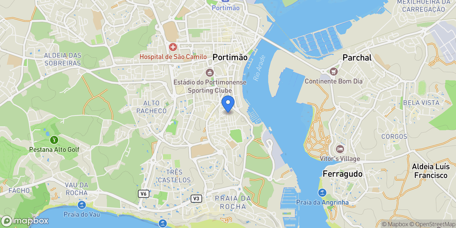 Map showing São Sebastião, Algarve, Portimao, Algarve, Portugal.