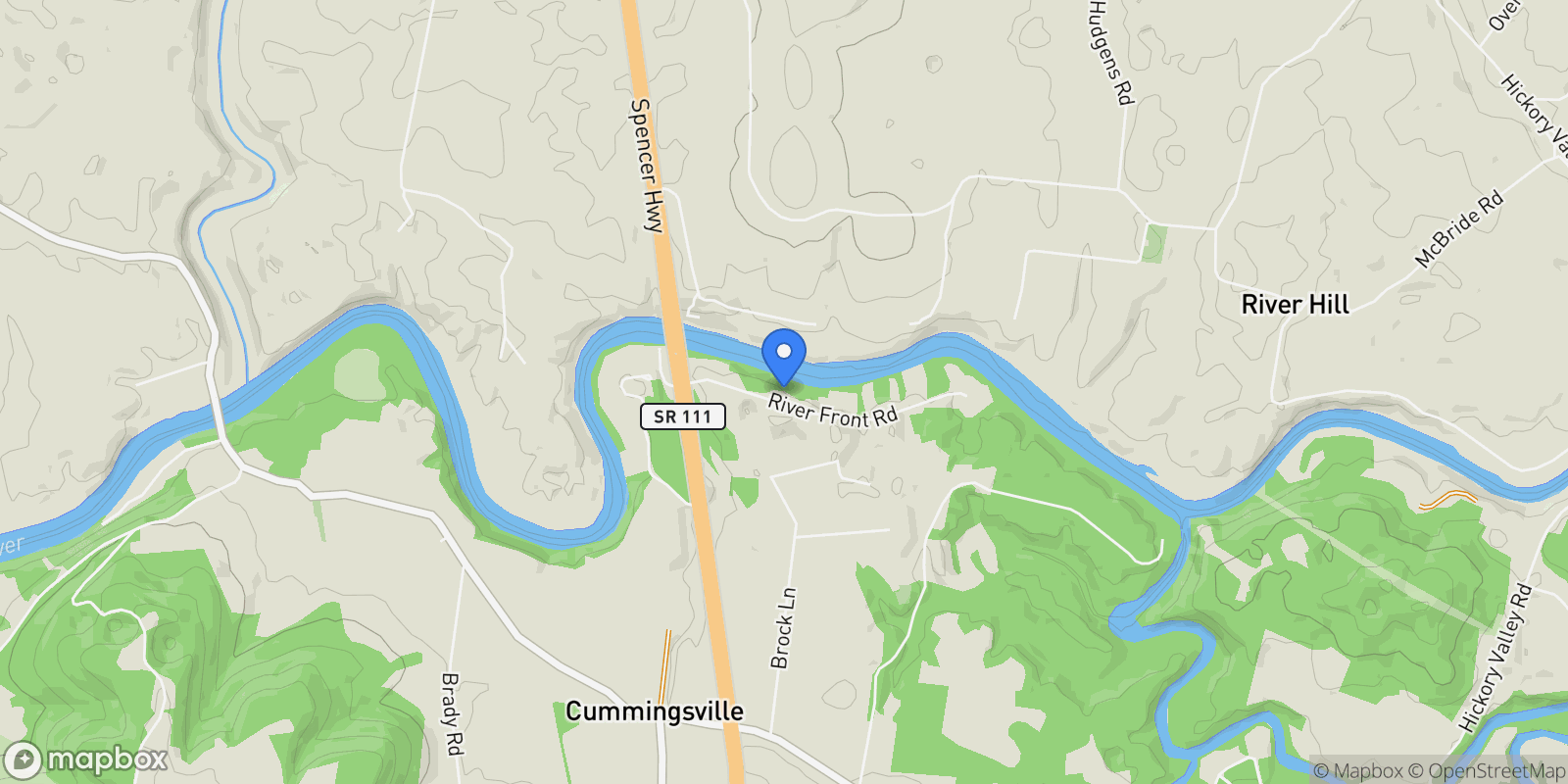 Map showing 253 River Front Dr, Sparta, Tennessee, United States.