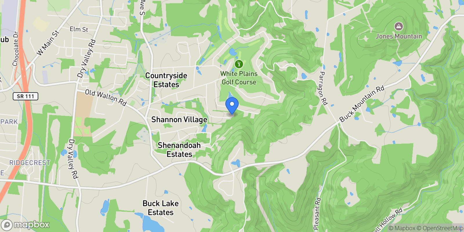 Map showing 380 New Heritage Dr, Cookeville, Tennessee, United States.