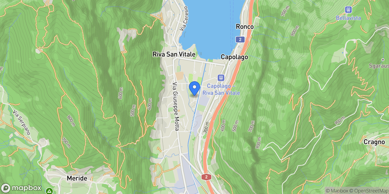Map showing via Molinello, Riva San Vitale, Ticino, Switzerland.