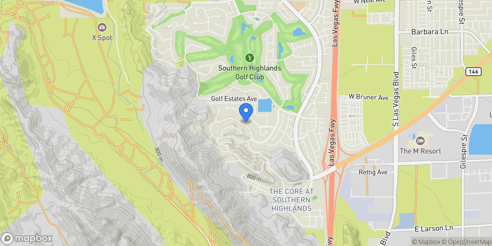 Map showing 32 Olympia Chase Drive, Las Vegas, Nevada, United States.