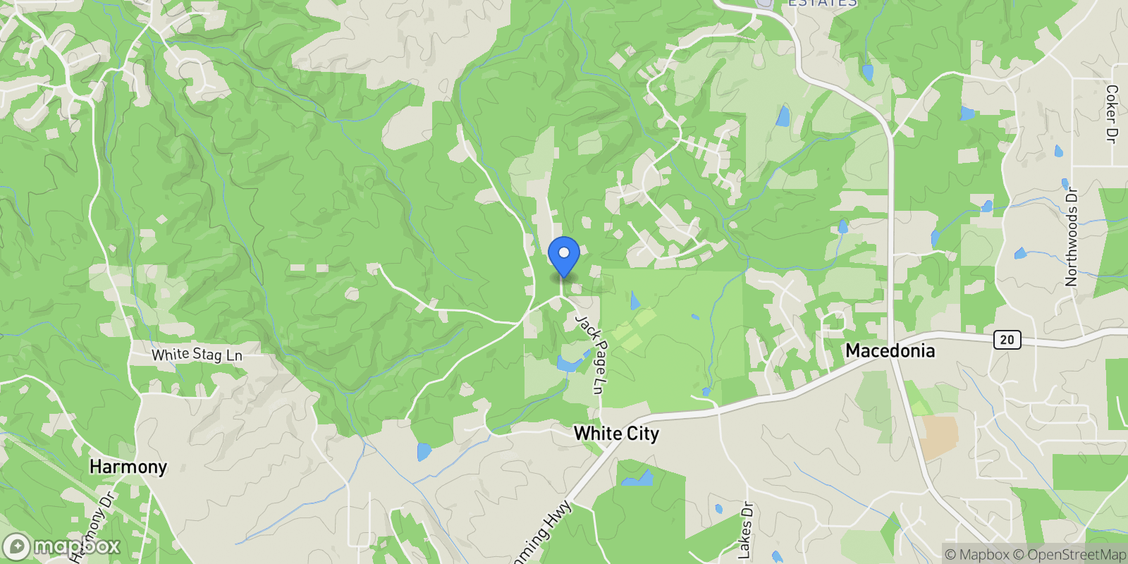 Map showing 857 Jack Page Drive, Canton, Georgia, United States.