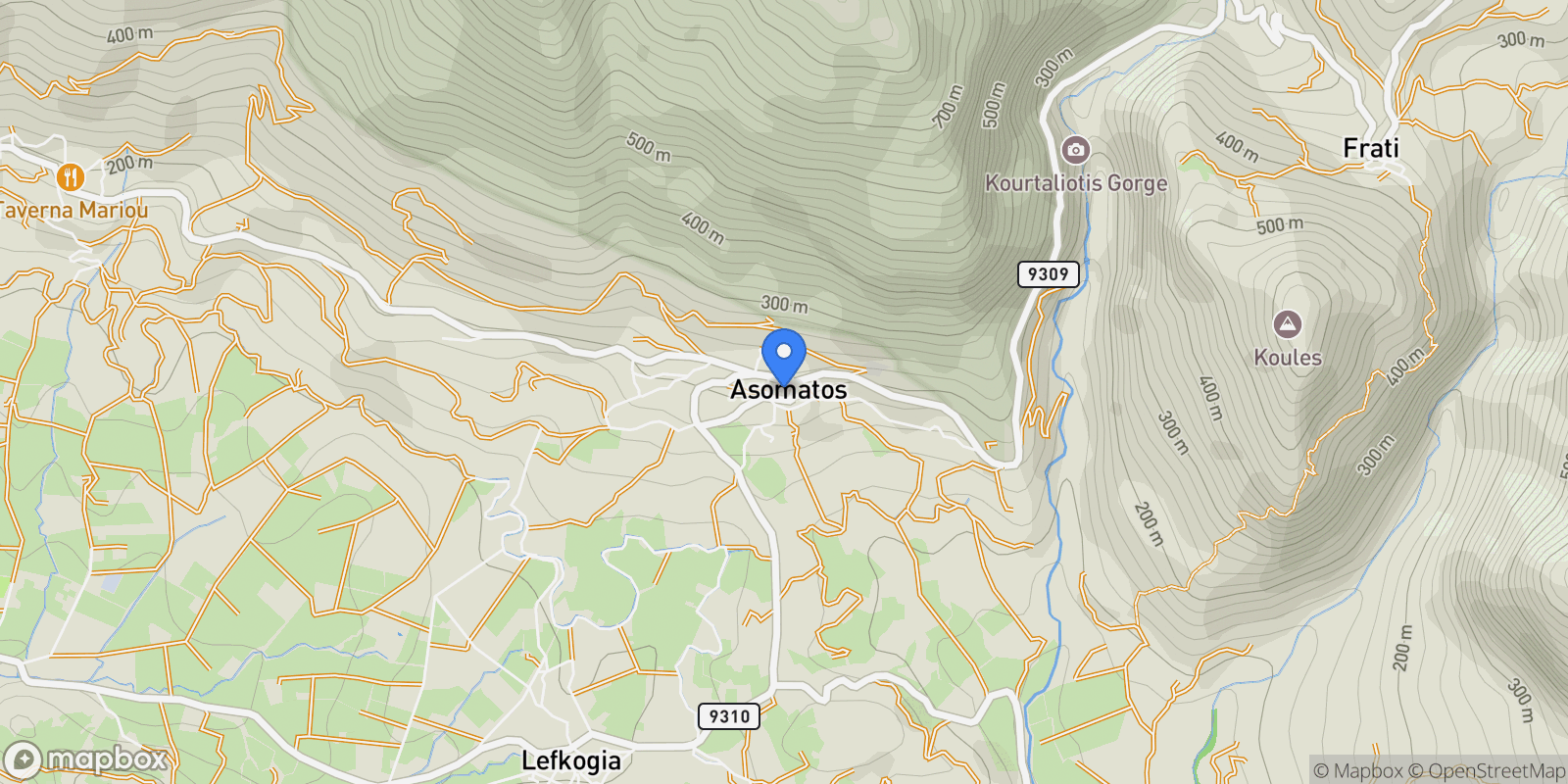 Map showing 5FR3+H62, Asomatos 740 60, Greece, Agios Vasileios, Greece.