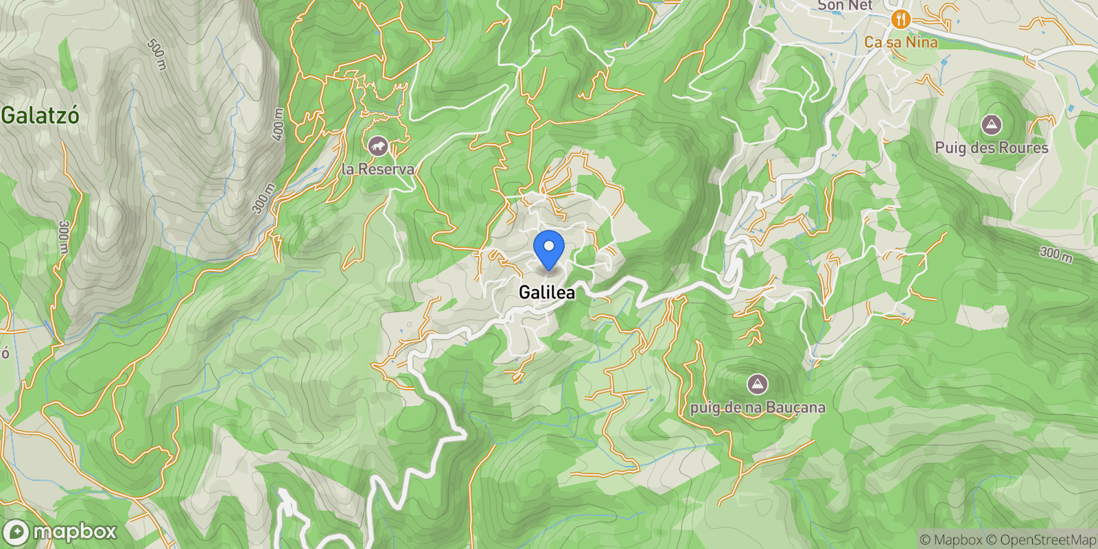 Map showing GALILEA, Puigpunyent, Baleares, Puigpunyent, Puigpunyent, Balearic Islands, Spain.