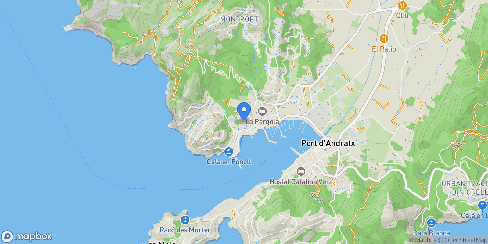 Map showing Port D'Andratx, Baleares, Port D'Andratx, Port d'Andratx, Andratx, Balearic Islands.