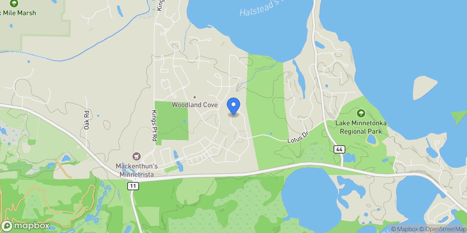 Map showing 4532 Meadowview Lane, Minnetrista, MN 55331, Mound, Minnesota, United States.