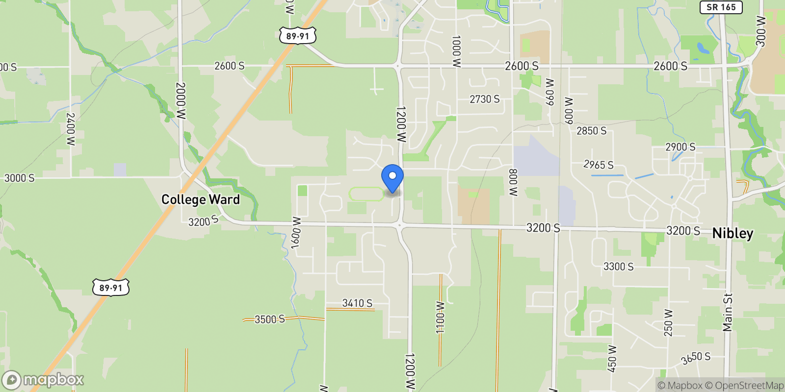 Map showing 1253 W 3100 S, Logan, Utah, United States.