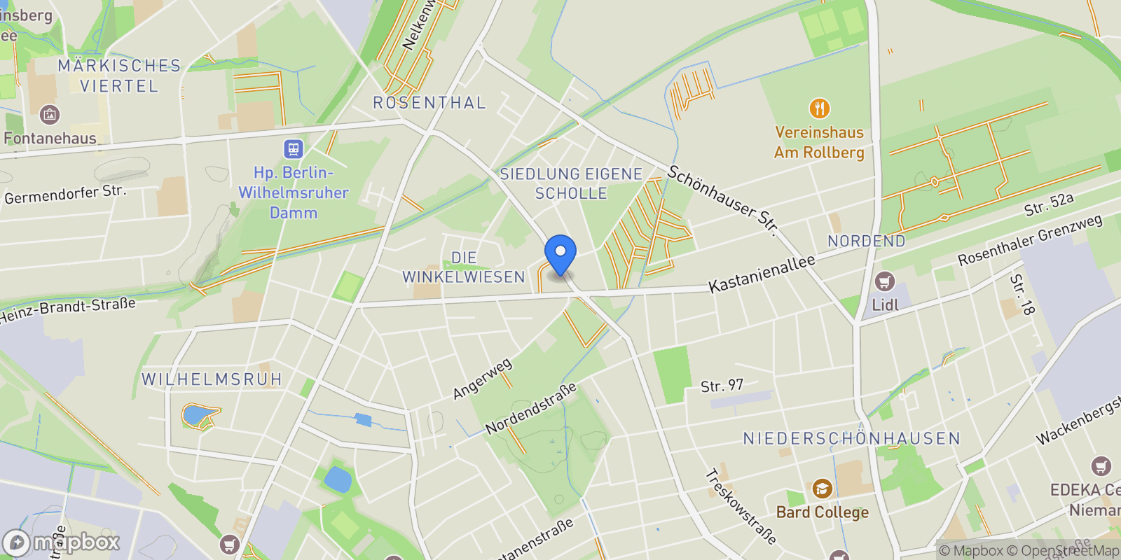 Map showing 13158 Berlin-Pankow, Germany, Berlin, Berlin, Germany.