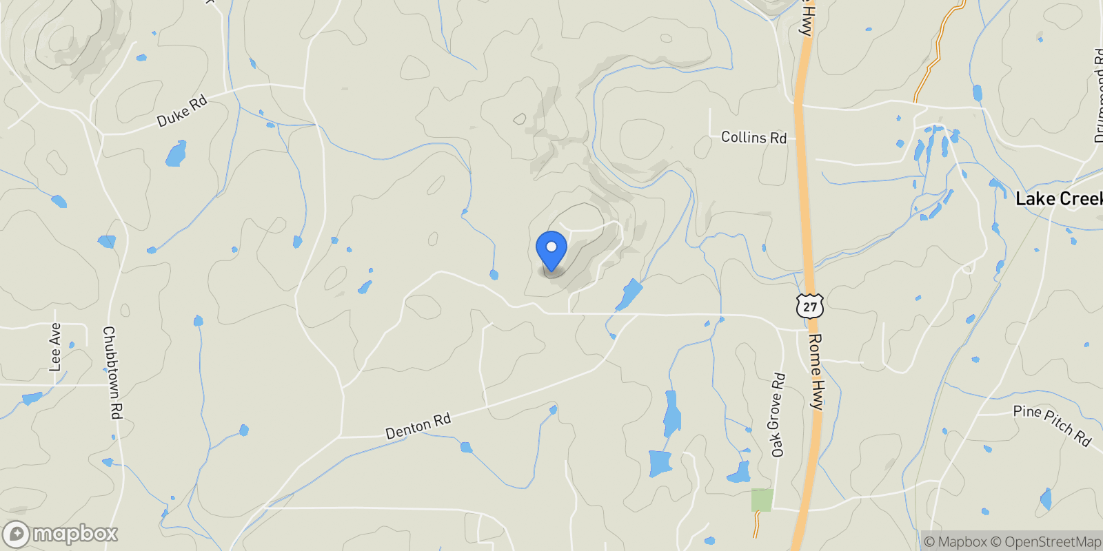 Map showing Cedartown, Georgia, United States.