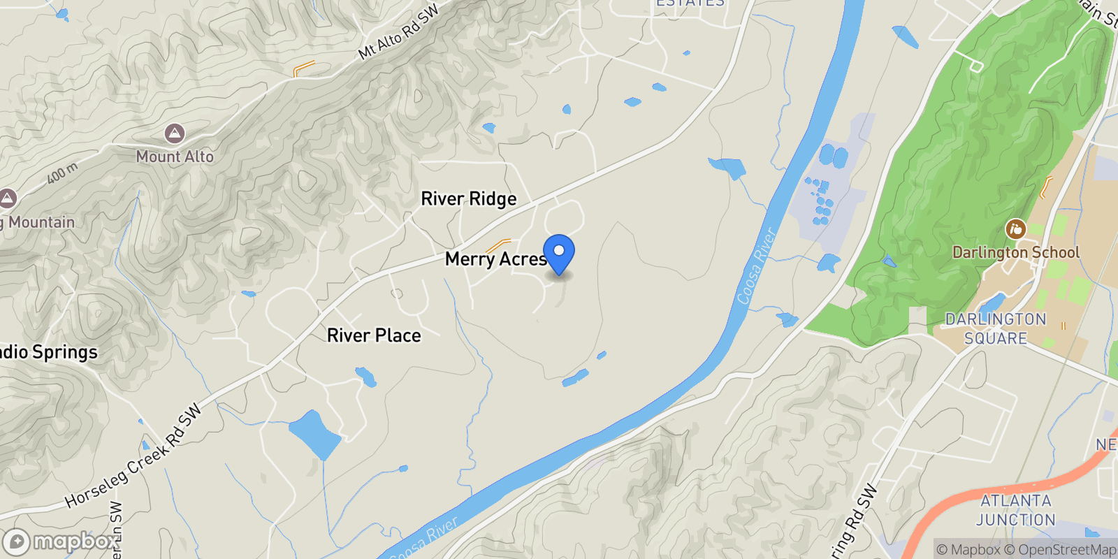 Map showing Rome, Georgia, United States.
