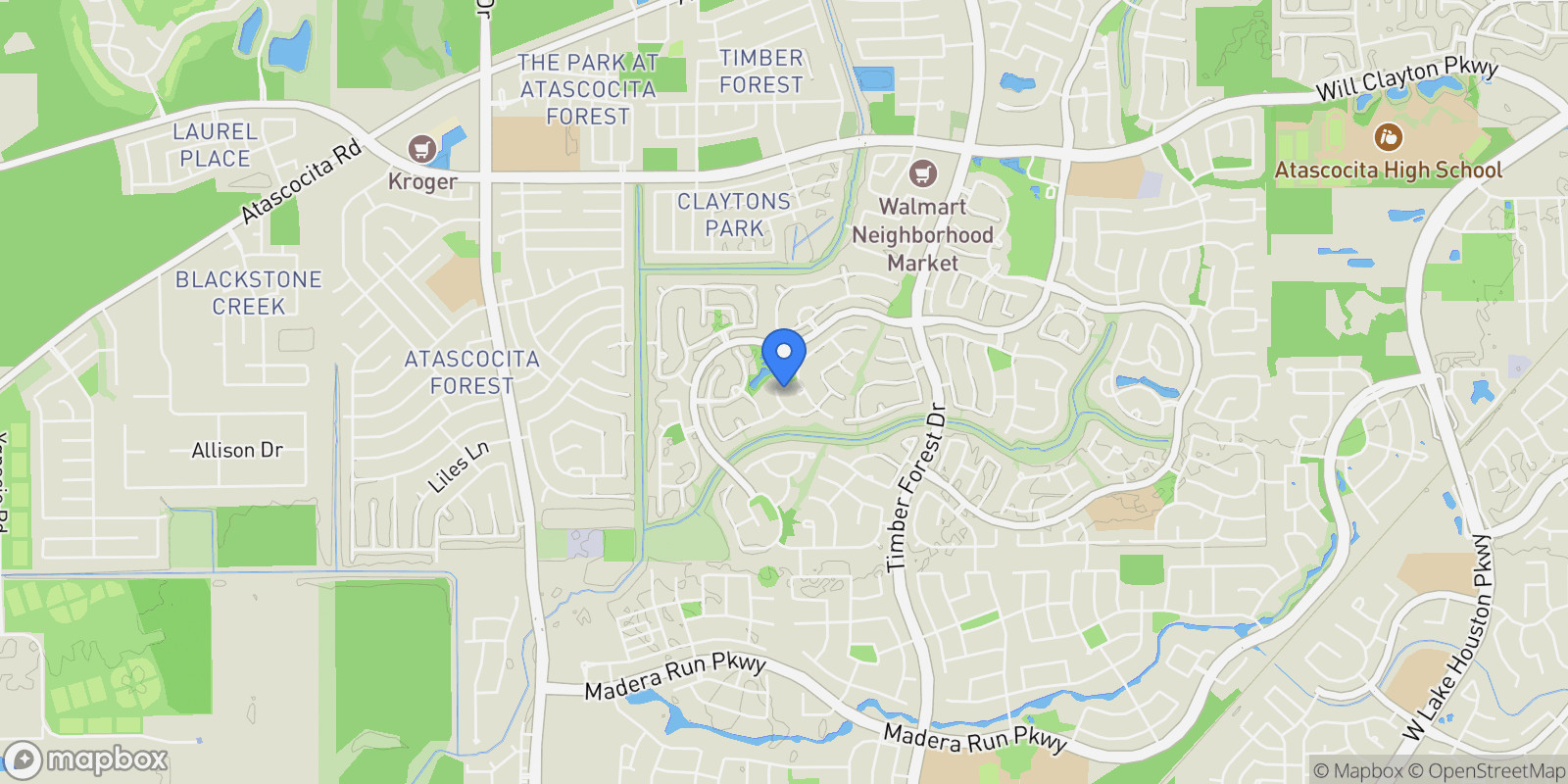 Map showing 11911 Lake Mead Lane, Humble, TX 77346, Humble, Texas, United States.