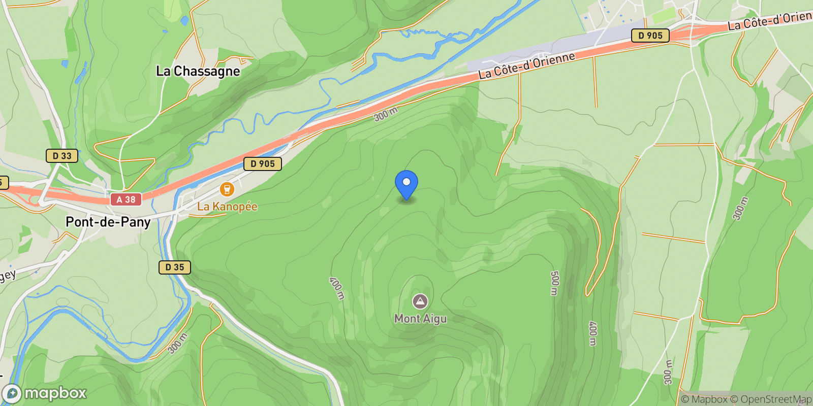 Map showing Fauverney, Bourgogne-Franche-Comté, France.