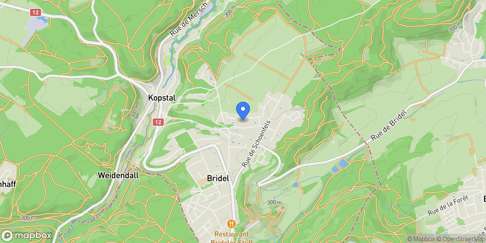 Map showing Kopstal, Capellen, Luxembourg.