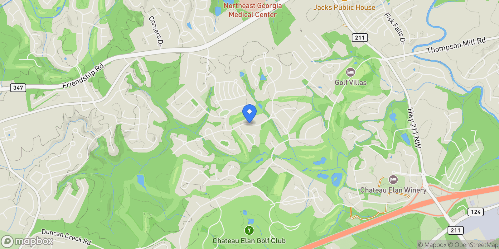 Map showing 2317 Crimson King Drive, Braselton, GA 30517, Braselton, Georgia, United States.
