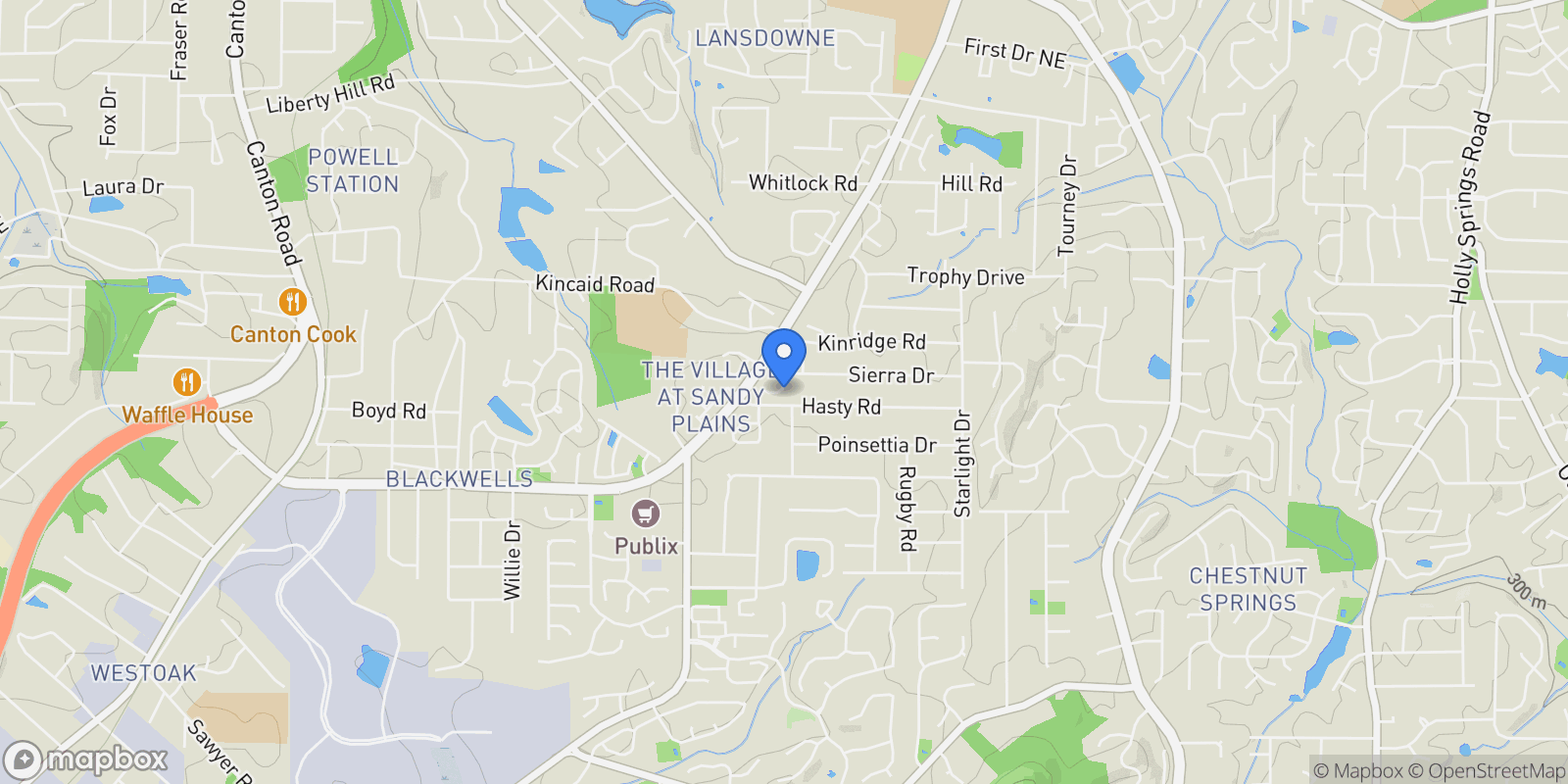 Map showing 1972 Granite Mill Road, Marietta, GA 30062, Marietta, Georgia, United States.