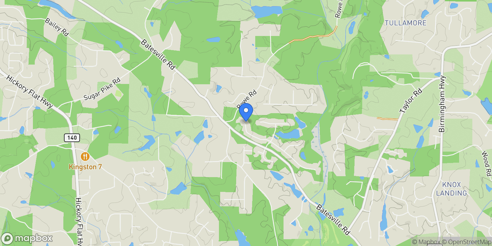 Map showing 207 Milton Overlook Pass, Woodstock, Georgia, United States.