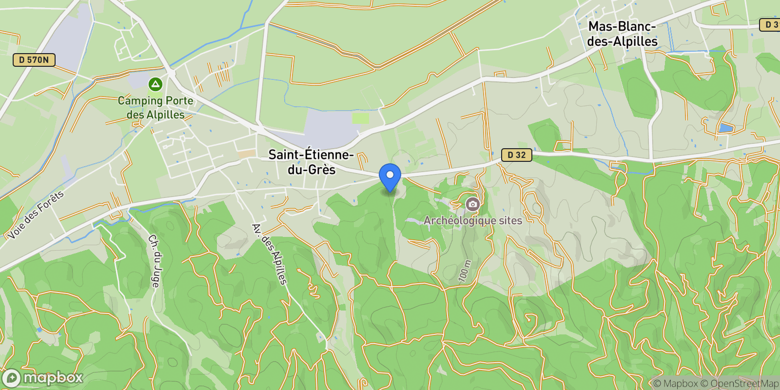 Map showing ST ETIENNE DU GRES, U 13103, Saint-Étienne-du-Grès, Provence-Alpes-Côte d'Azur, France.