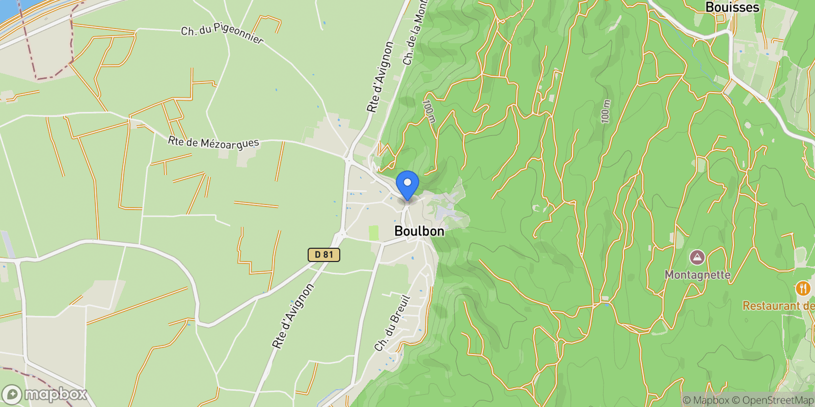 Map showing BOULBON, U 13150, Boulbon, Provence-Alpes-Côte d'Azur, France.