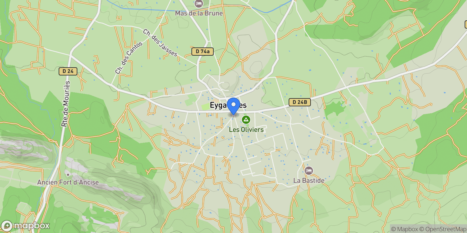 Map showing EYGALIERES, U 13810, Eygalières, Provence-Alpes-Côte d'Azur, France.