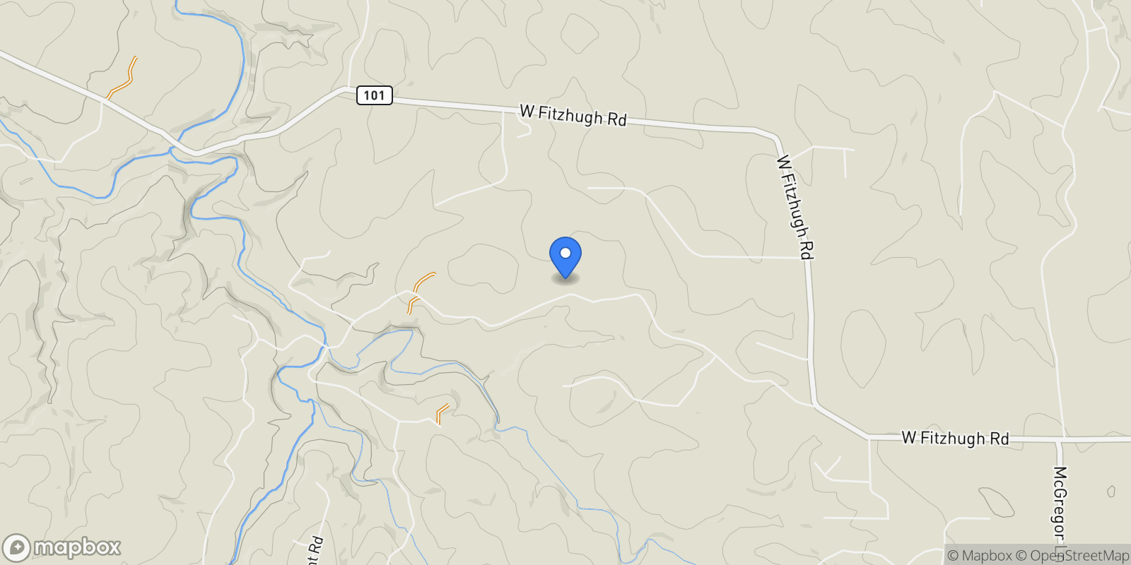 Map showing 980 Sycamore Creek DR, Dripping Springs, Texas, United States.
