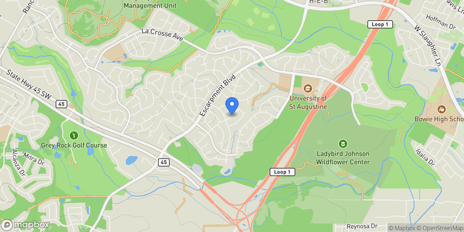 Map showing 11002 Pebble Garden LN, Austin, Texas, United States.