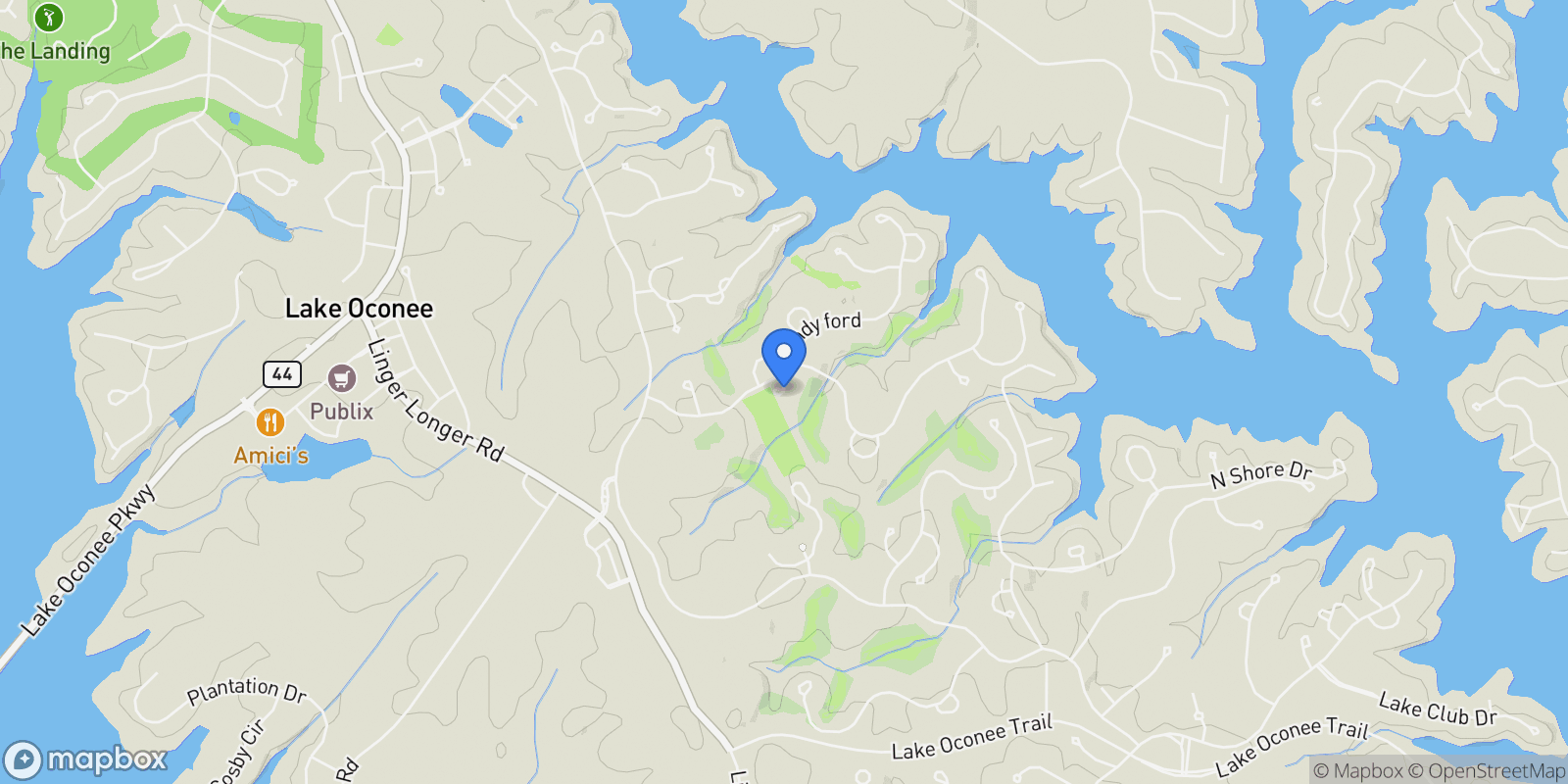 Map showing 1040 BUNKER BEND, Greensboro, GA 30642, Greensboro, Georgia, United States.