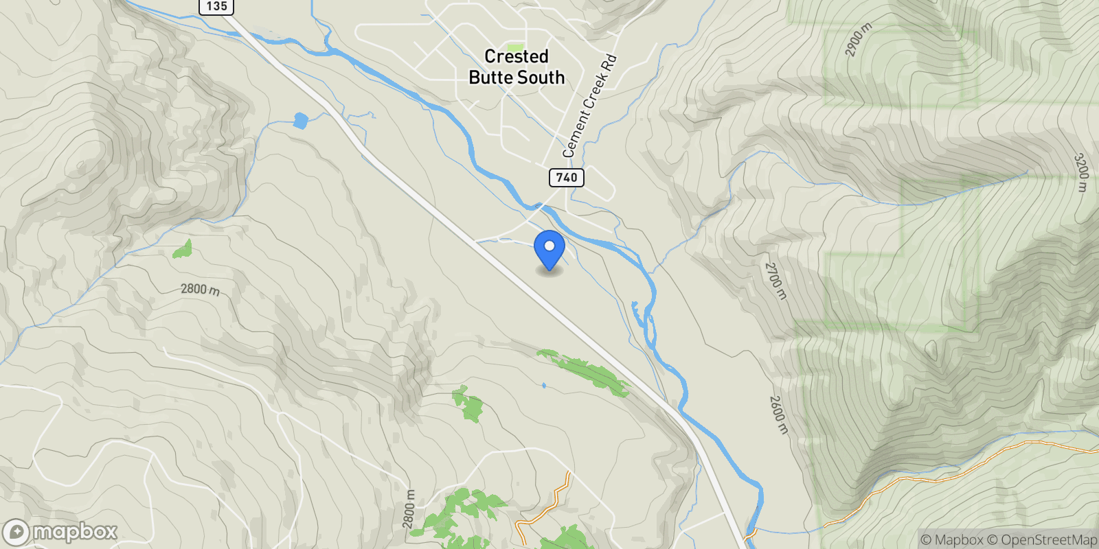 Map showing 48 County Road 740 , Crested Butte, CO 81224, Crested Butte, Colorado, United States.