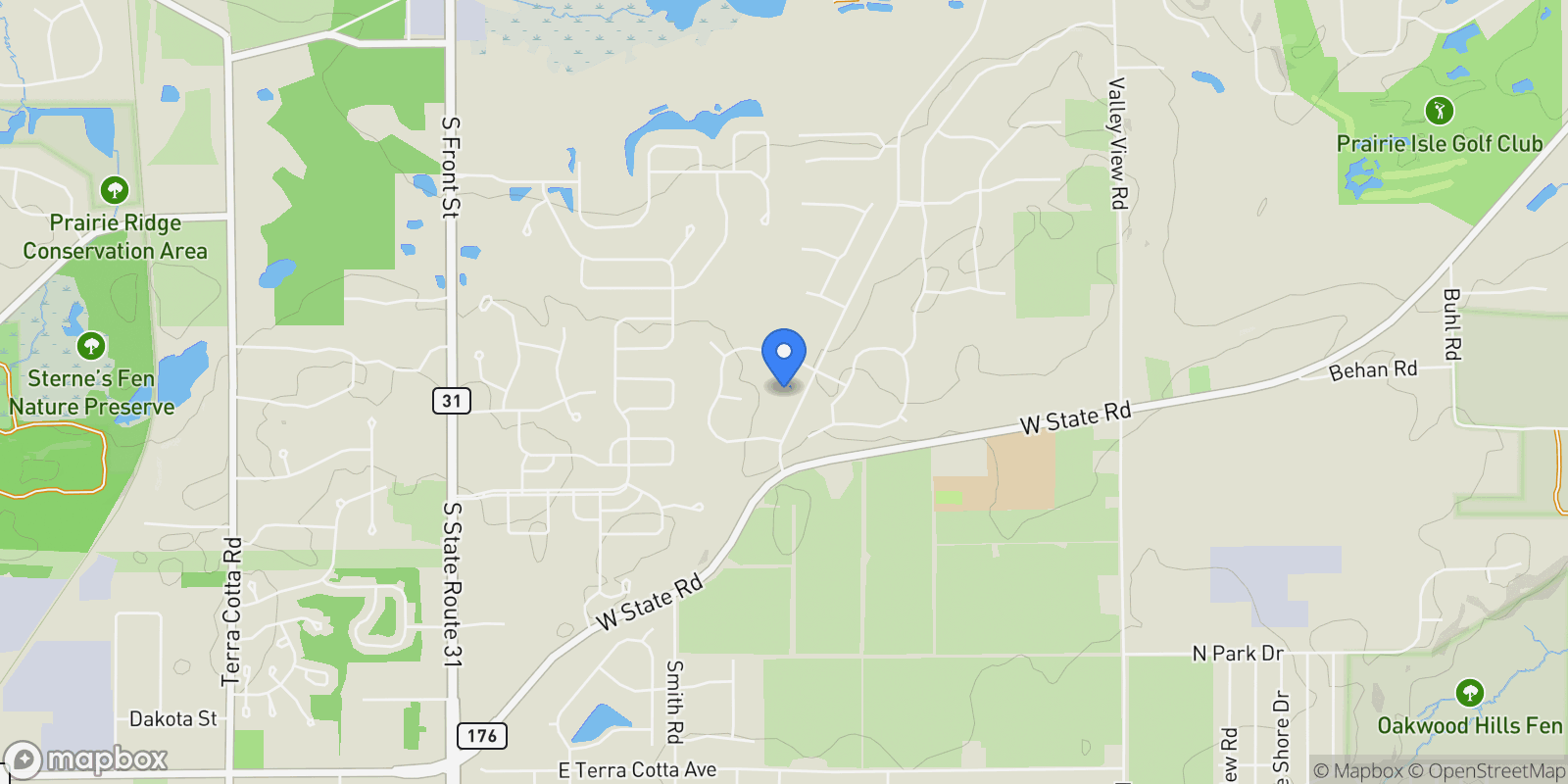 Map showing 4801 Barreville Road, Prairie Grove, Illinois, United States.