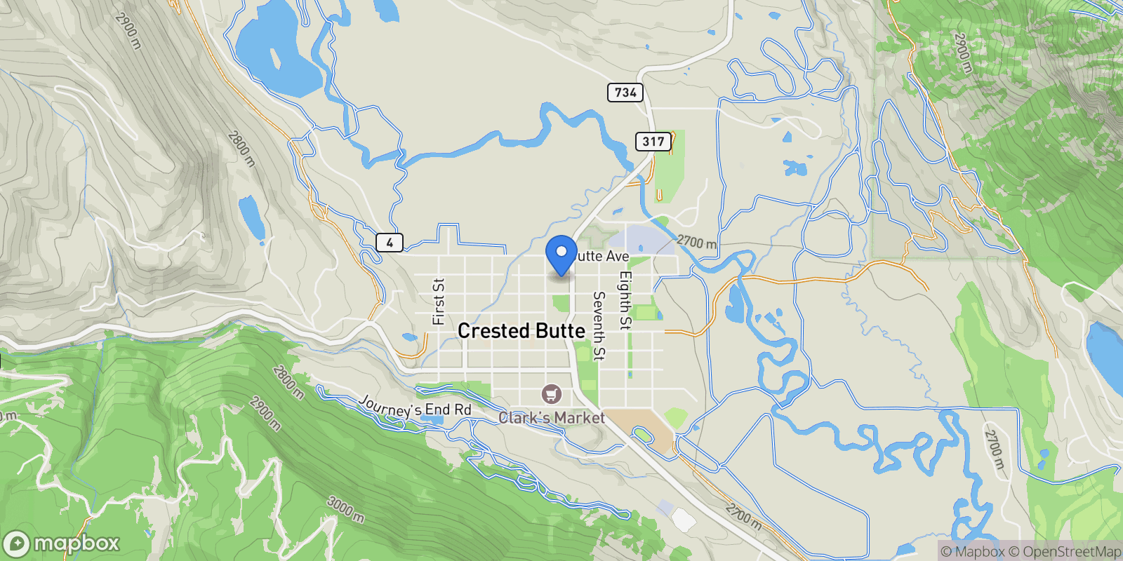 Map showing 520 Teocalli , Crested Butte, CO 81224, Crested Butte, Colorado, United States.