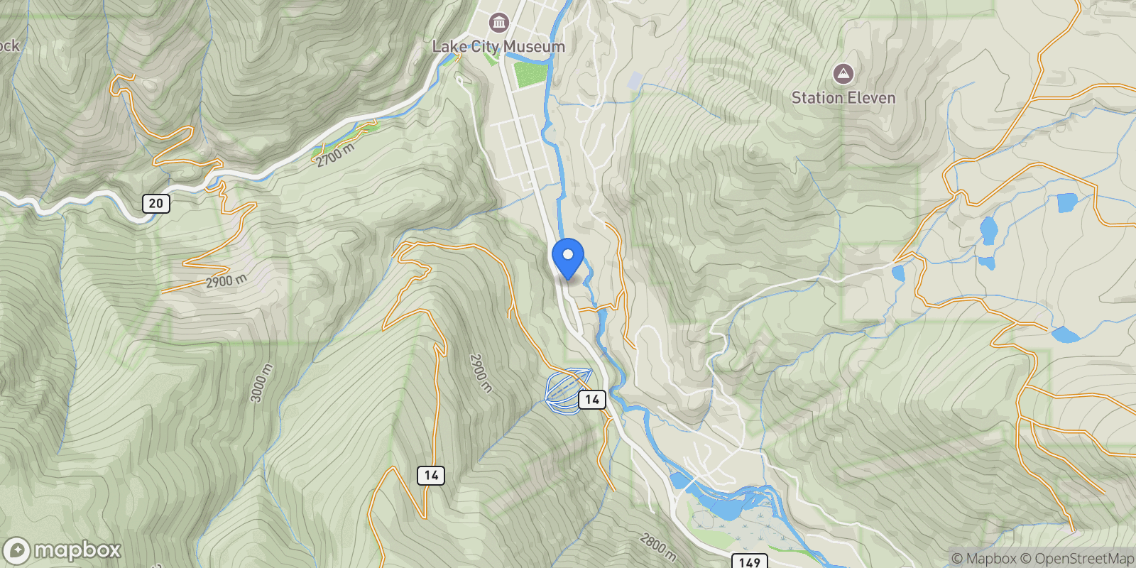 Map showing 990 County Road 142 Unit# #22, Lake City, CO 81235, Lake City, Colorado, United States.