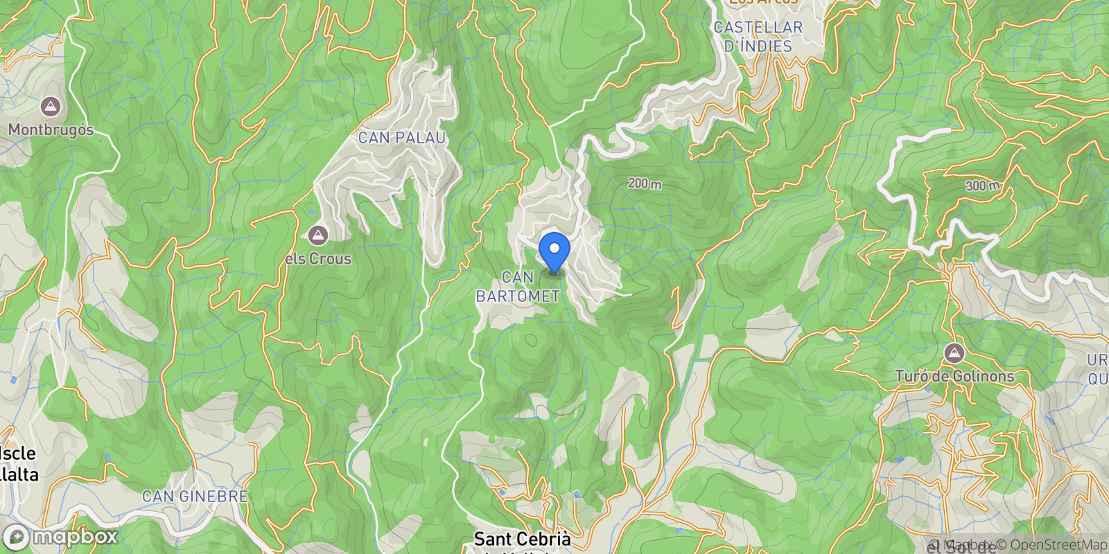 Map showing El Besos i el Maresme, Barcelona, BARCELONA, Barcelona, Sant Cebria de Vallalta, Catalonia, Spain.