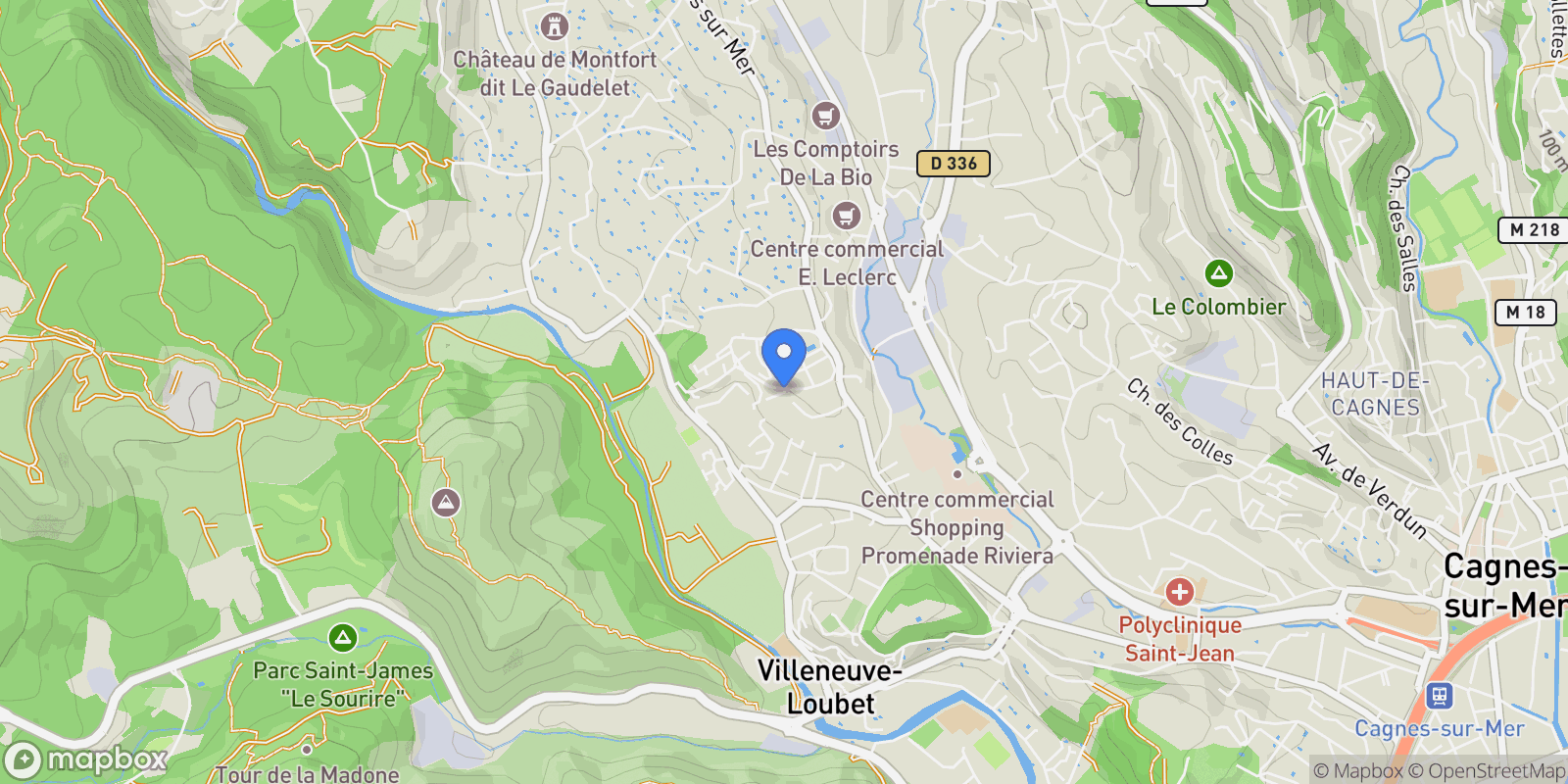 Map showing 753 Avenue de la Colle, Villeneuve-Loubet, Provence-Alpes-Côte d'Azur, France.