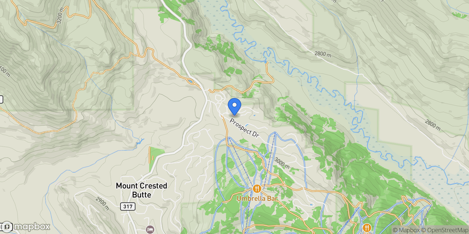 Map showing 8 Appaloosa Road , Mt. Crested Butte, CO 81224, Crested Butte, Colorado, United States.