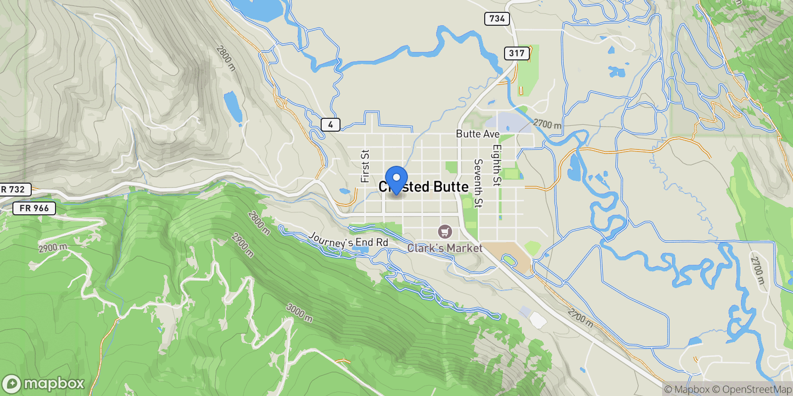 Map showing 223 Sopris Avenue , Crested Butte, CO 81224, Crested Butte, Colorado, United States.