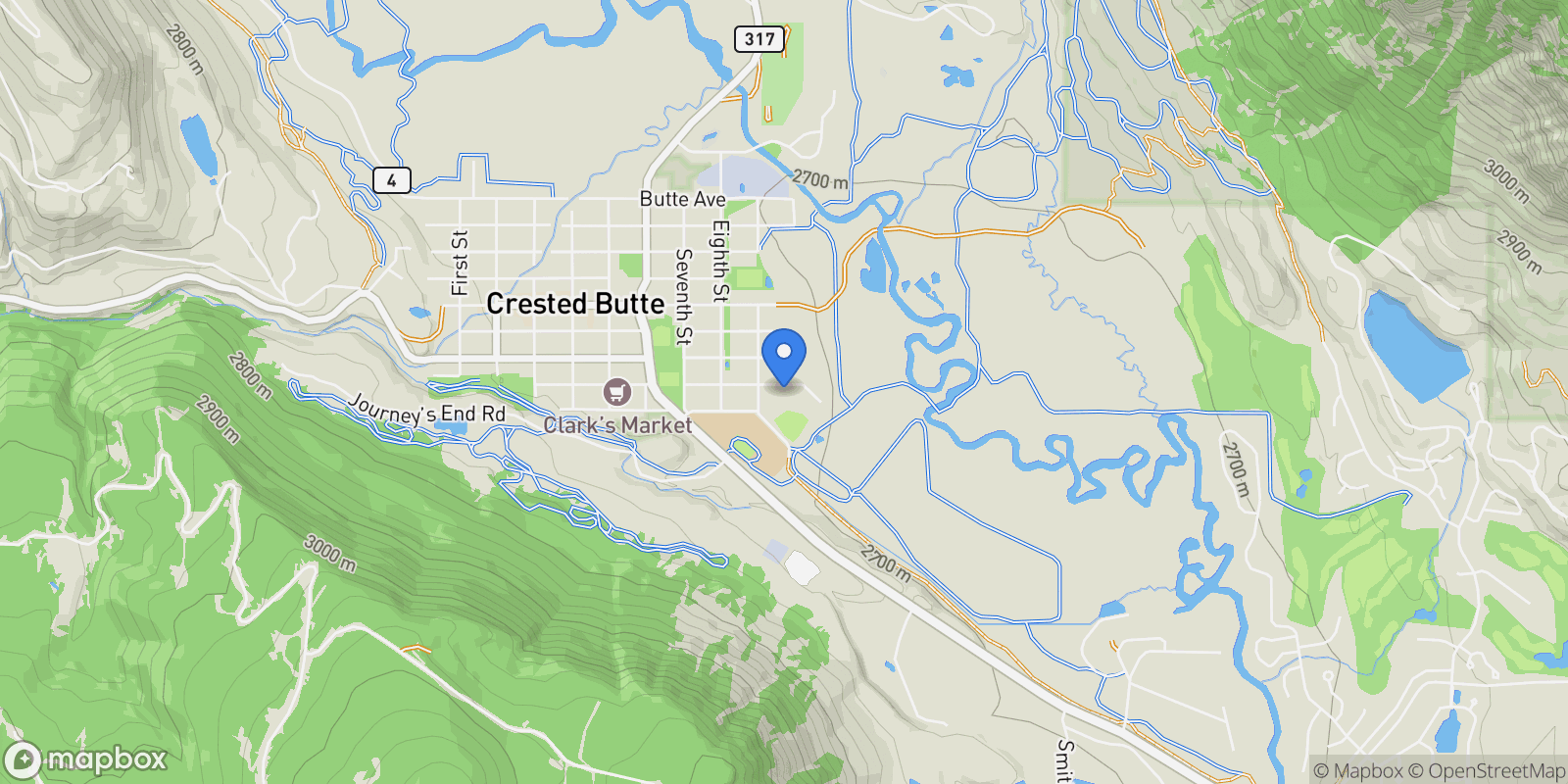 Map showing 918 Belleview Avenue , Crested Butte, CO 81224, Crested Butte, Colorado, United States.