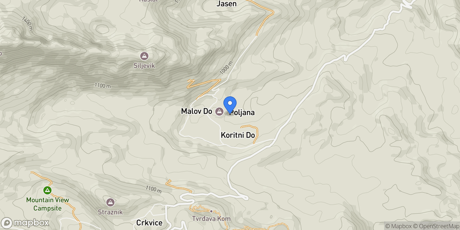 Map showing Dragalj, Kotor Municipality, Montenegro.