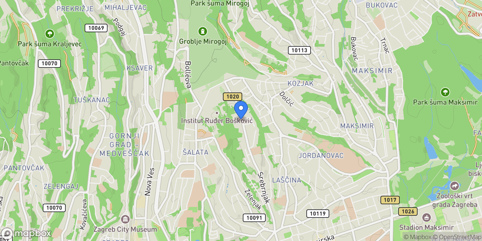 Map showing Salata, Zagreb, City of Zagreb.