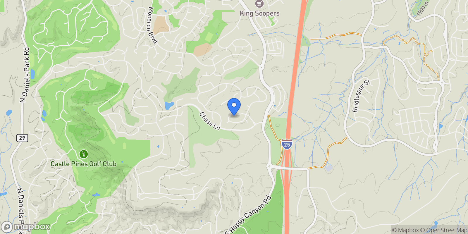 Map showing 6656 Kenzie Circle, Castle Rock, Colorado, United States.