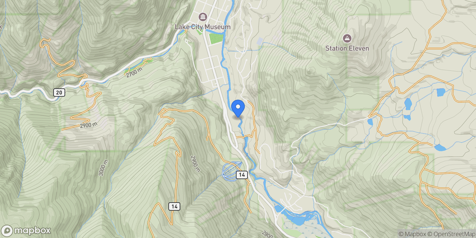 Map showing 543 Showdown Trail Unit# #37, Lake City, CO 81235, Lake City, Colorado, United States.